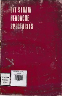 Image of Eye strain, headache, spectacles